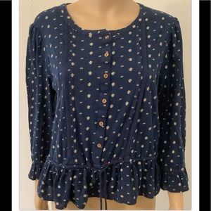 Lucky brand blouse women’s sz Large pullover
